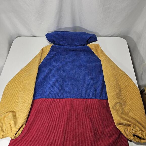 Vintage Corduroy Color Block Half Zip Charm KP Mens Size S (Fits Like Medium) - Picture 7 of 15